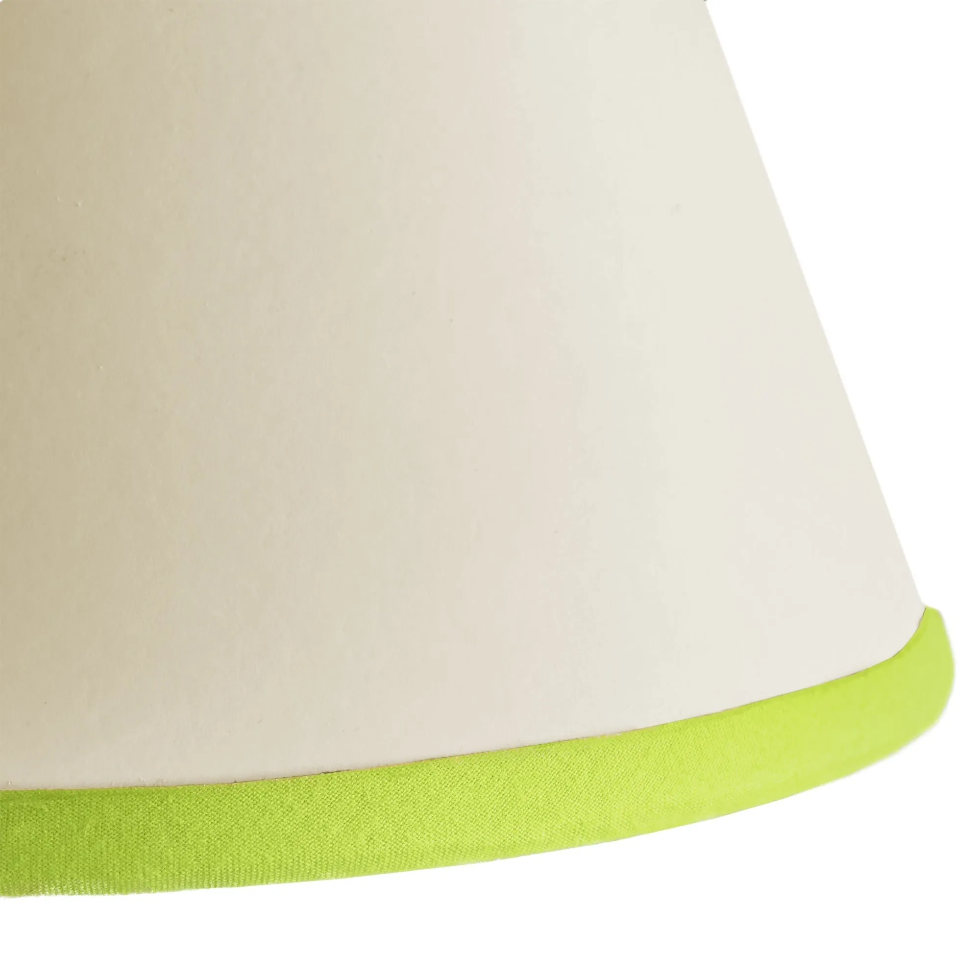 20cm Empire Top n Tail shade in cream card with lime green tape