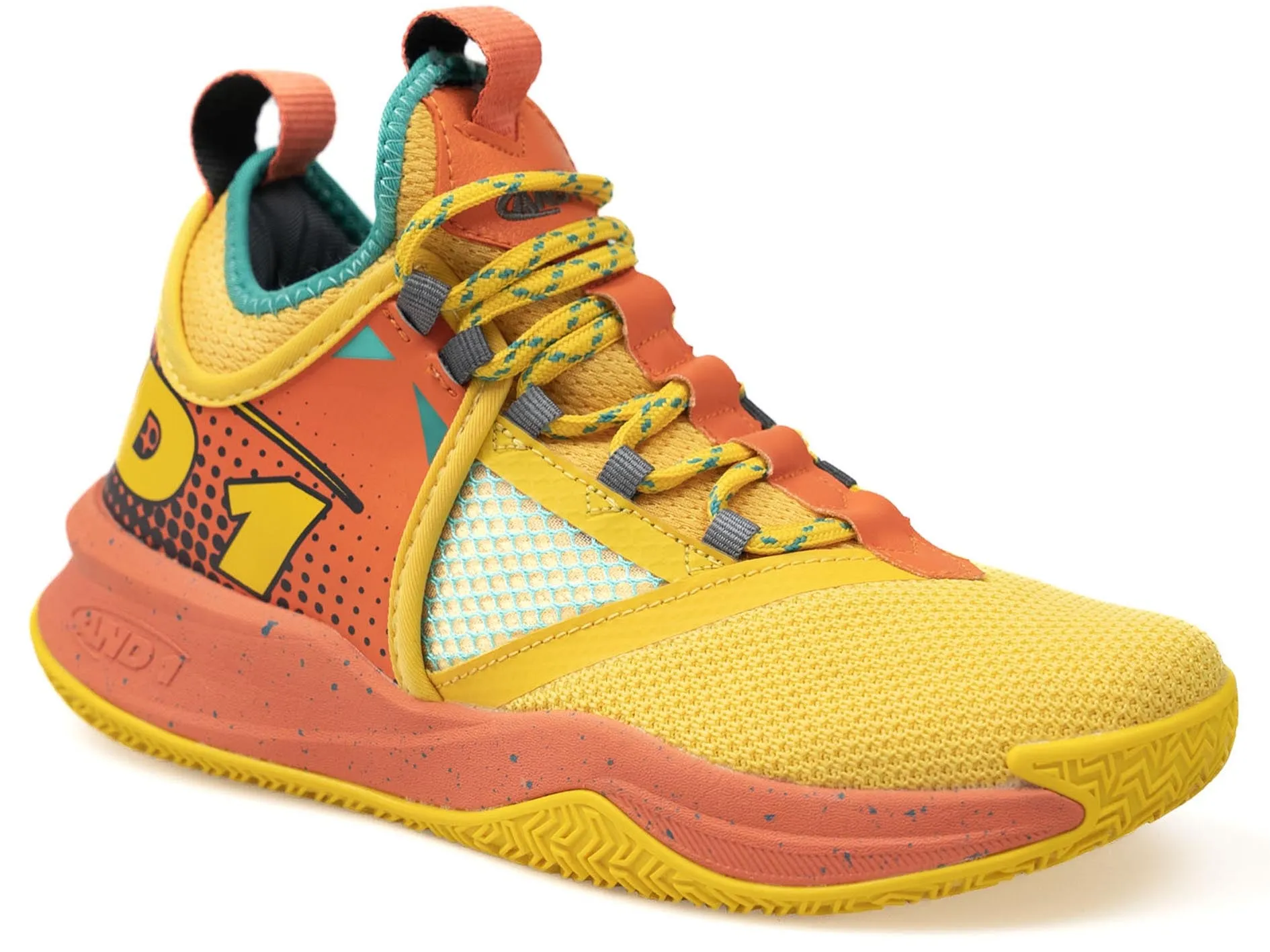 AND 1 Kids Charge Basketball Shoes - Style AD90114BYO - Durable, Comfortable, High-Performance Footwear for Young Athletes