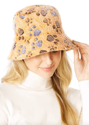 ANIMAL PAWS FAUX FUR BUCKET HAT-LOH204