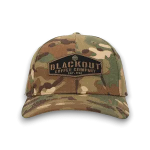 CAMO PATCH HAT WITH VELCRO CLOSURE