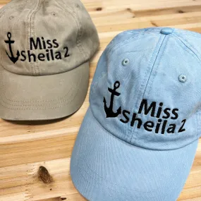 Custom Boat Name Baseball Hat