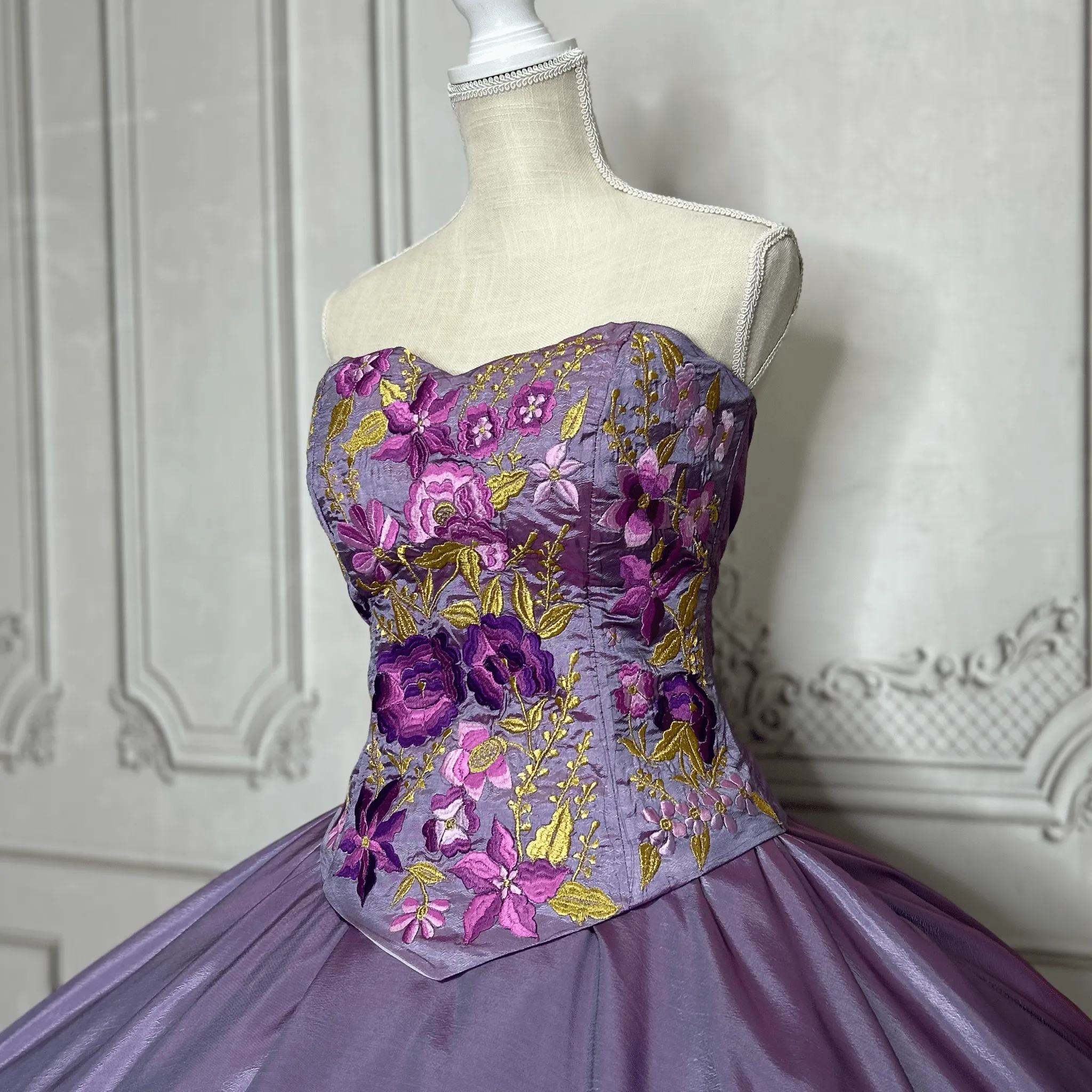 Embroidered Mexican Quinceanera Dress - Princess Lily