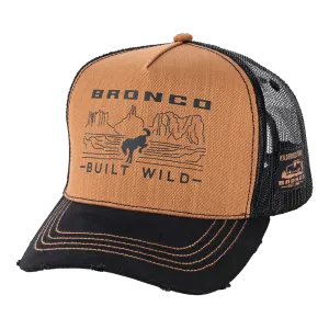 Ford Bronco Built Wild Distressed Canvas Trucker Hat