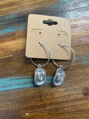 Hat Hoop Earrings