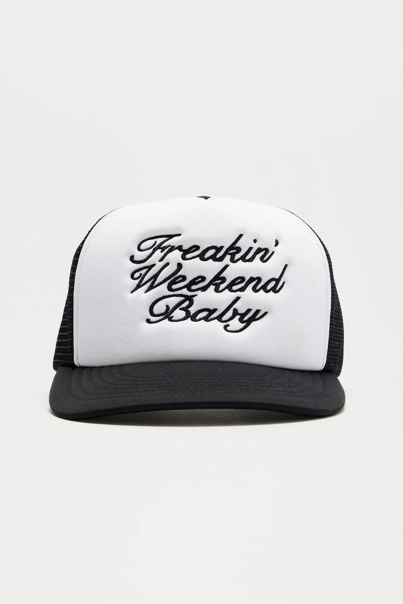 It's The Freakin' Weekend Trucker Hat - Black/White