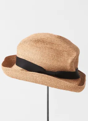 MATURE HA - Boxed Hat Paper Abaca Hat for Men in Bronze Gold