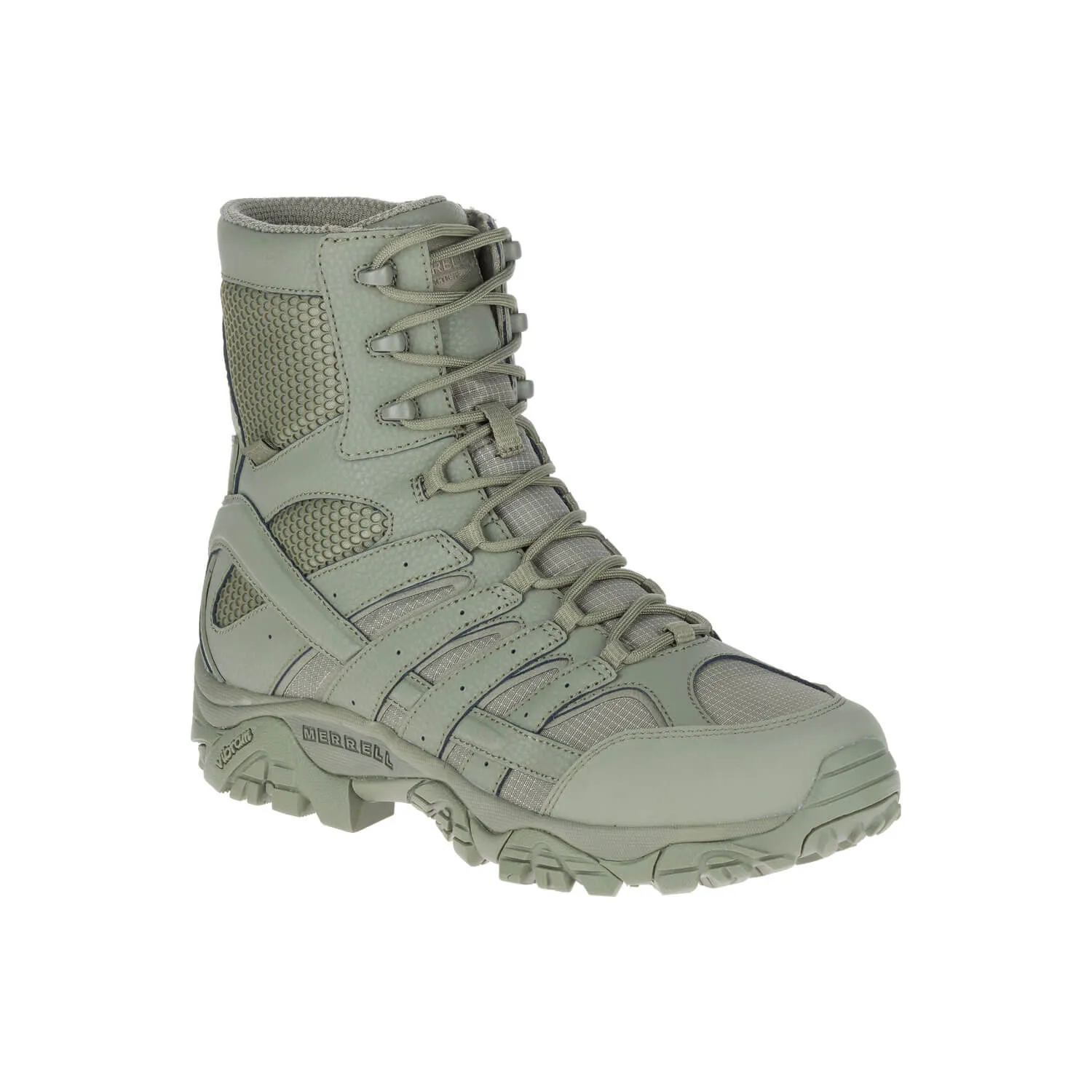 Mens Moab 2 8 Tactical Waterproof Work Boots in Sage Green - Durable, Lightweight, and Comfortable for Outdoor and Tactical Use