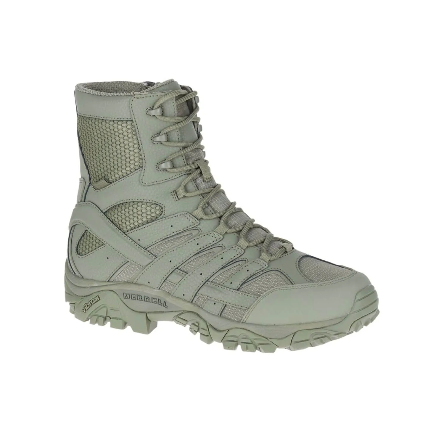 Mens Moab 2 8 Tactical Waterproof Work Boots in Sage Green - Durable, Lightweight, and Comfortable for Outdoor and Tactical Use