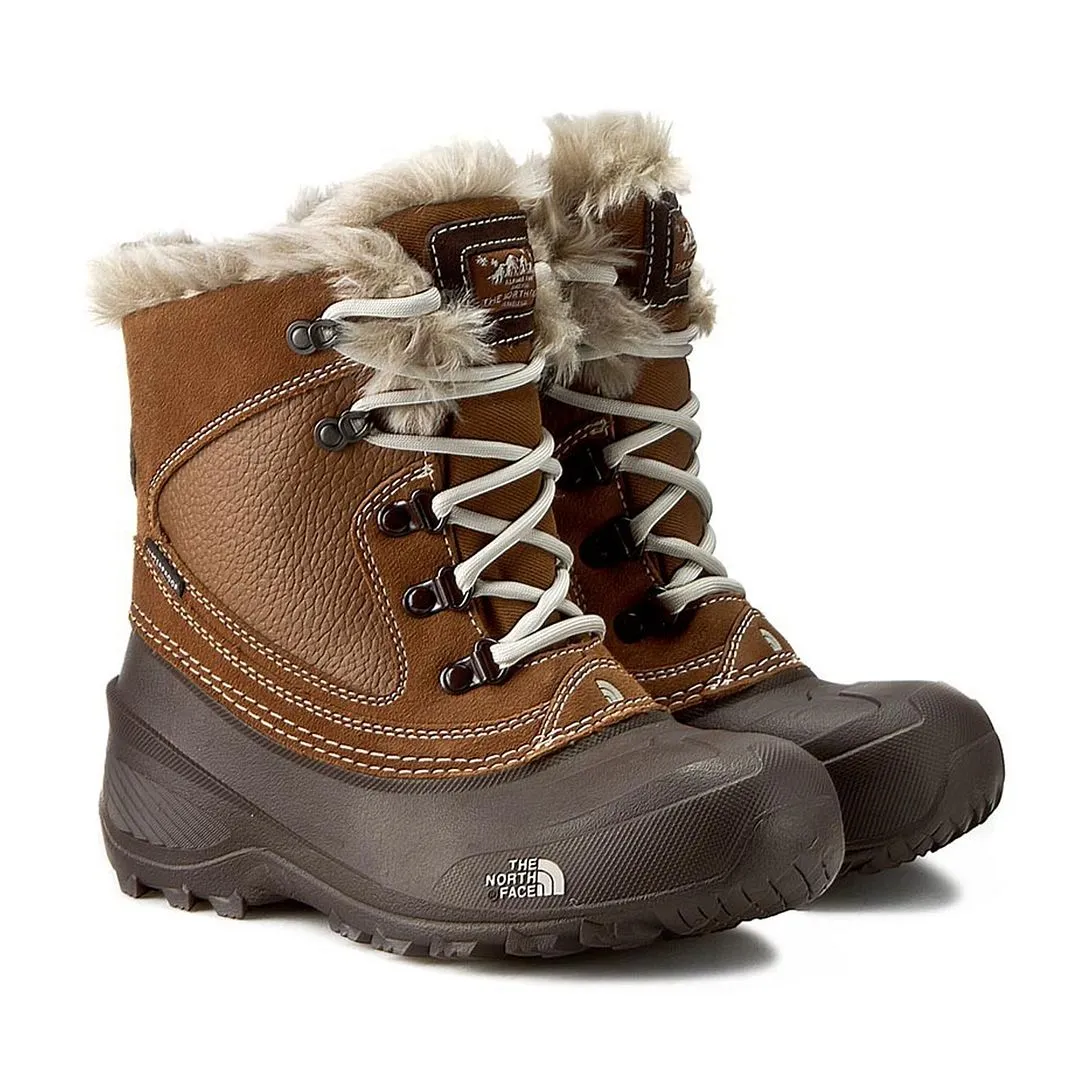 Sure! Here’s an optimized title for the e-commerce product:

**The North Face Kids Shellista Extreme Waterproof Winter Boots - Brown, Insulated & Warm**