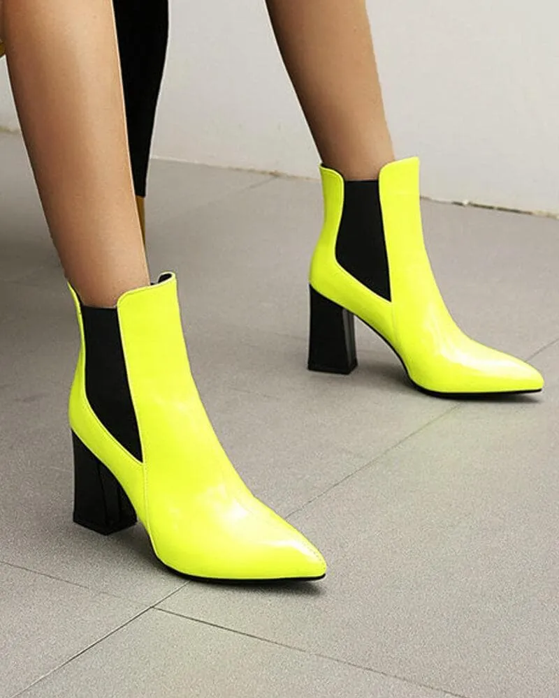 Women's Fashion Web celebrity style Pointed Toe Ankle Boots